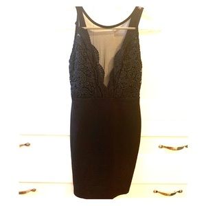 Black mini cocktail dress by LuLus